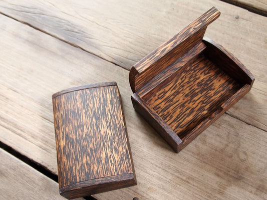 Sustained Palm Wooden Box, Business Card Namecard Box, Wooden Name Card Box, Organizer Small Wooden Box, Jewelry Multi Purpose Keeper Holder